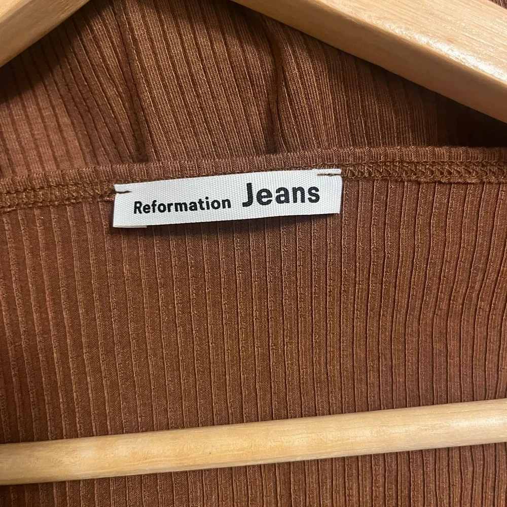 Reformation Vita Top Brown Medium - Picture 5 of 7